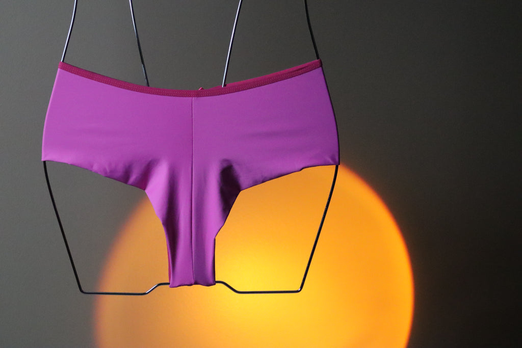 Calcinha básica fio duplo rosa choque