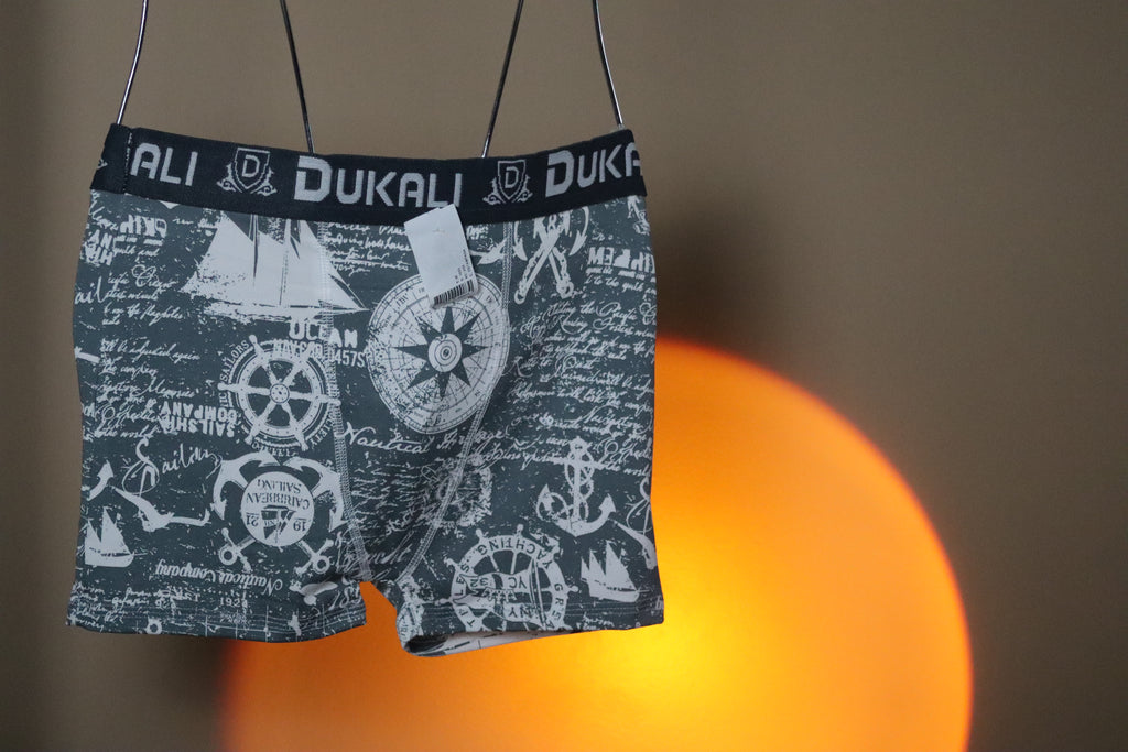 Cueca Boxer de Microfibra Estampada Maritma
