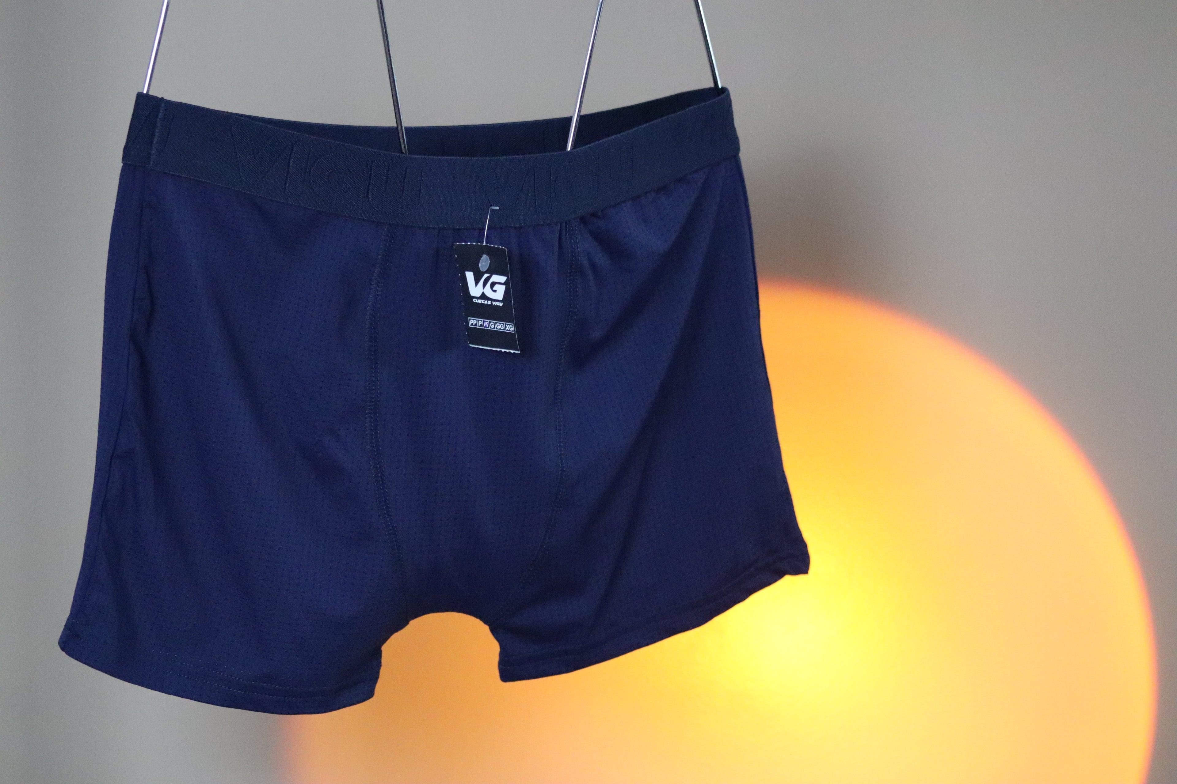 Cueca Boxer Dryfit Elástico Azul