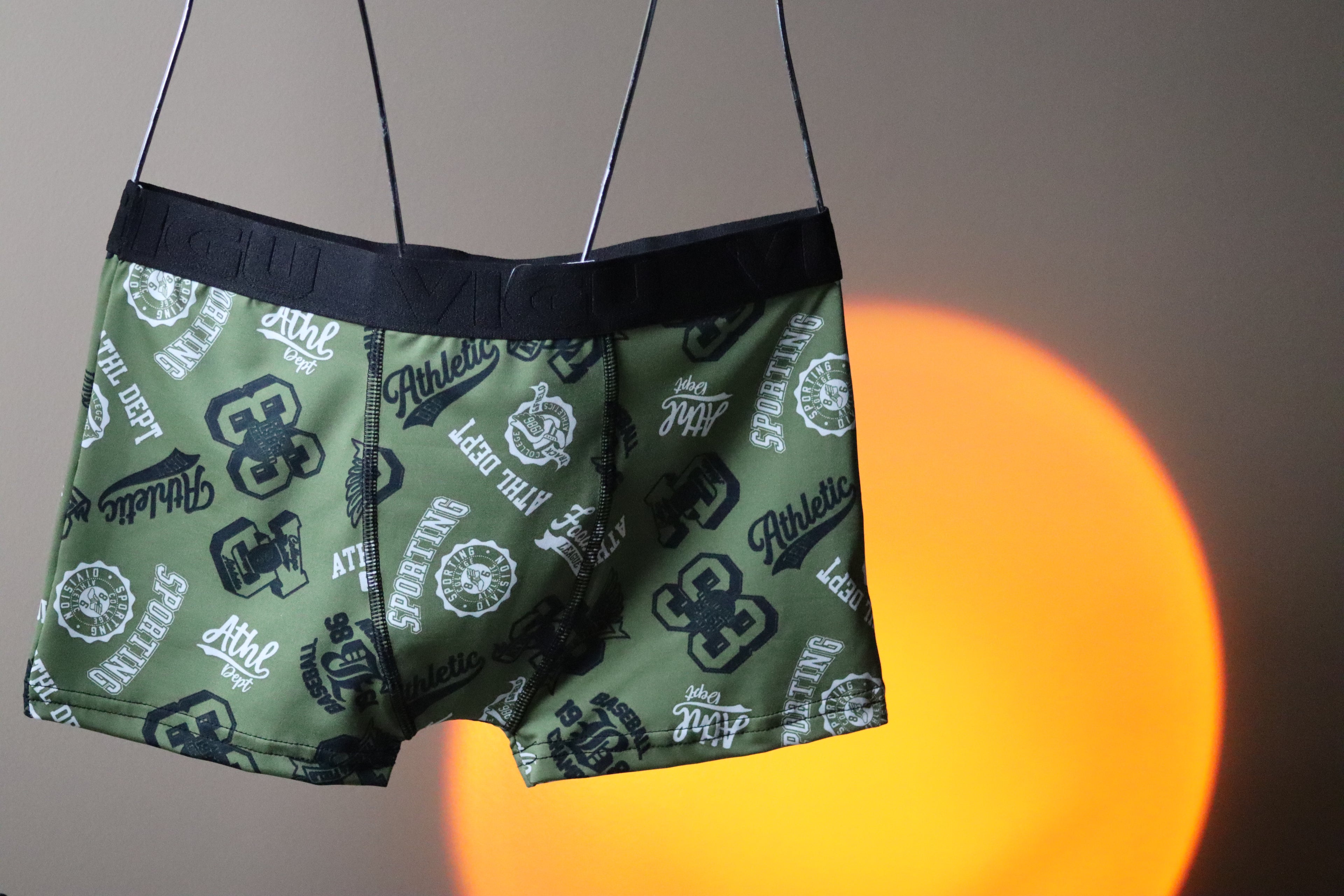 Cueca Boxer de Microfibra Estampada Atlethic