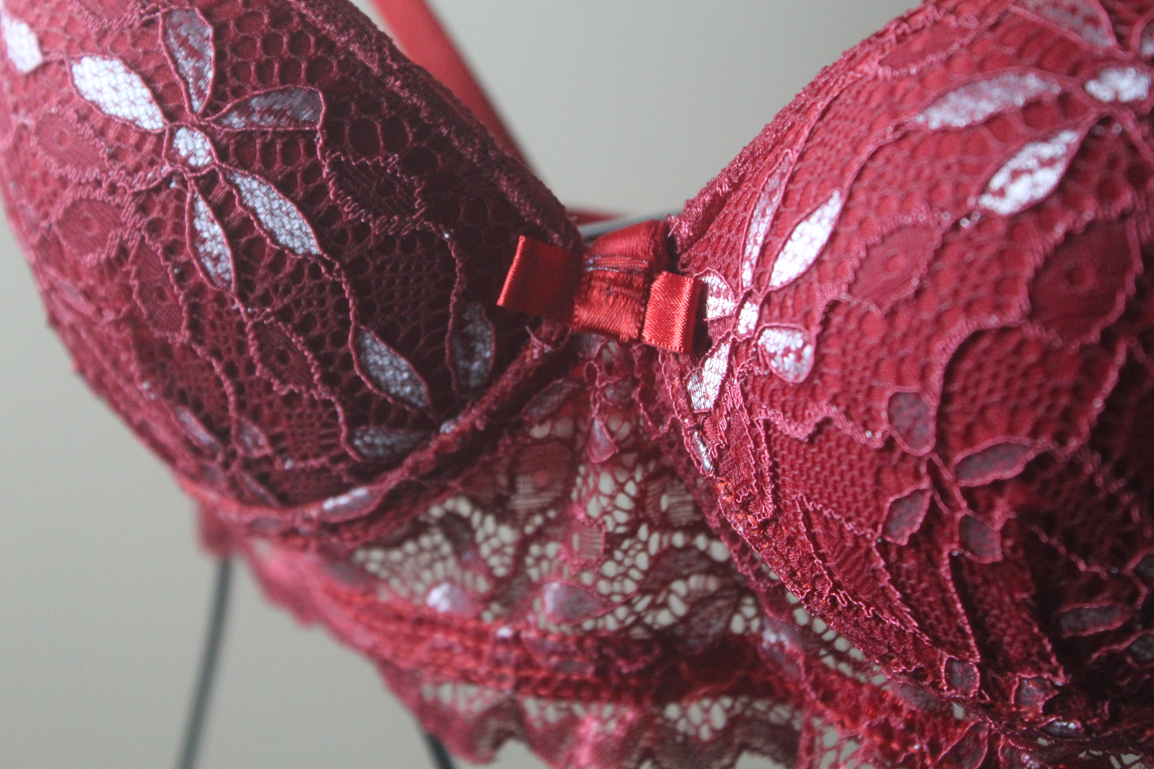 Conjunto Básico poliamida com renda Vermelha