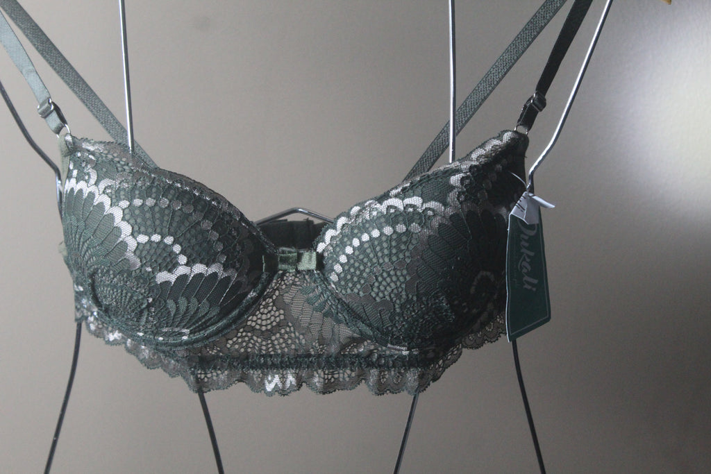 Conjunto Básico poliamida com renda Verde