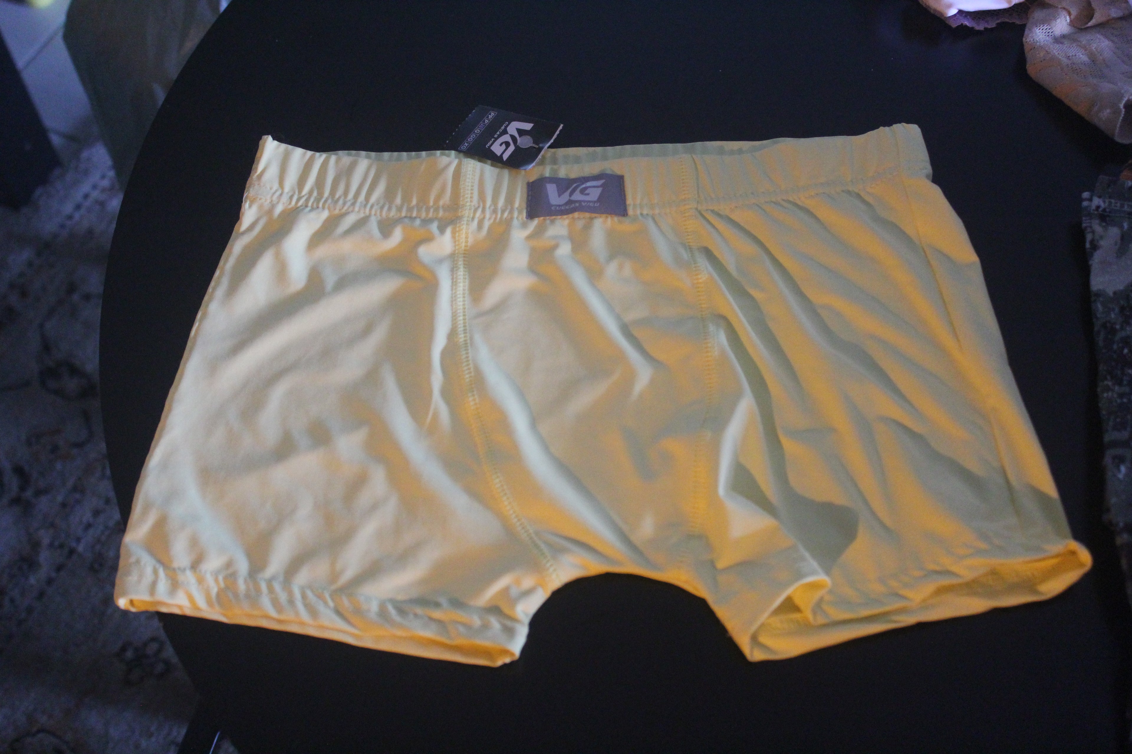 Cueca Elástico Tombado Microfibra Amarelo