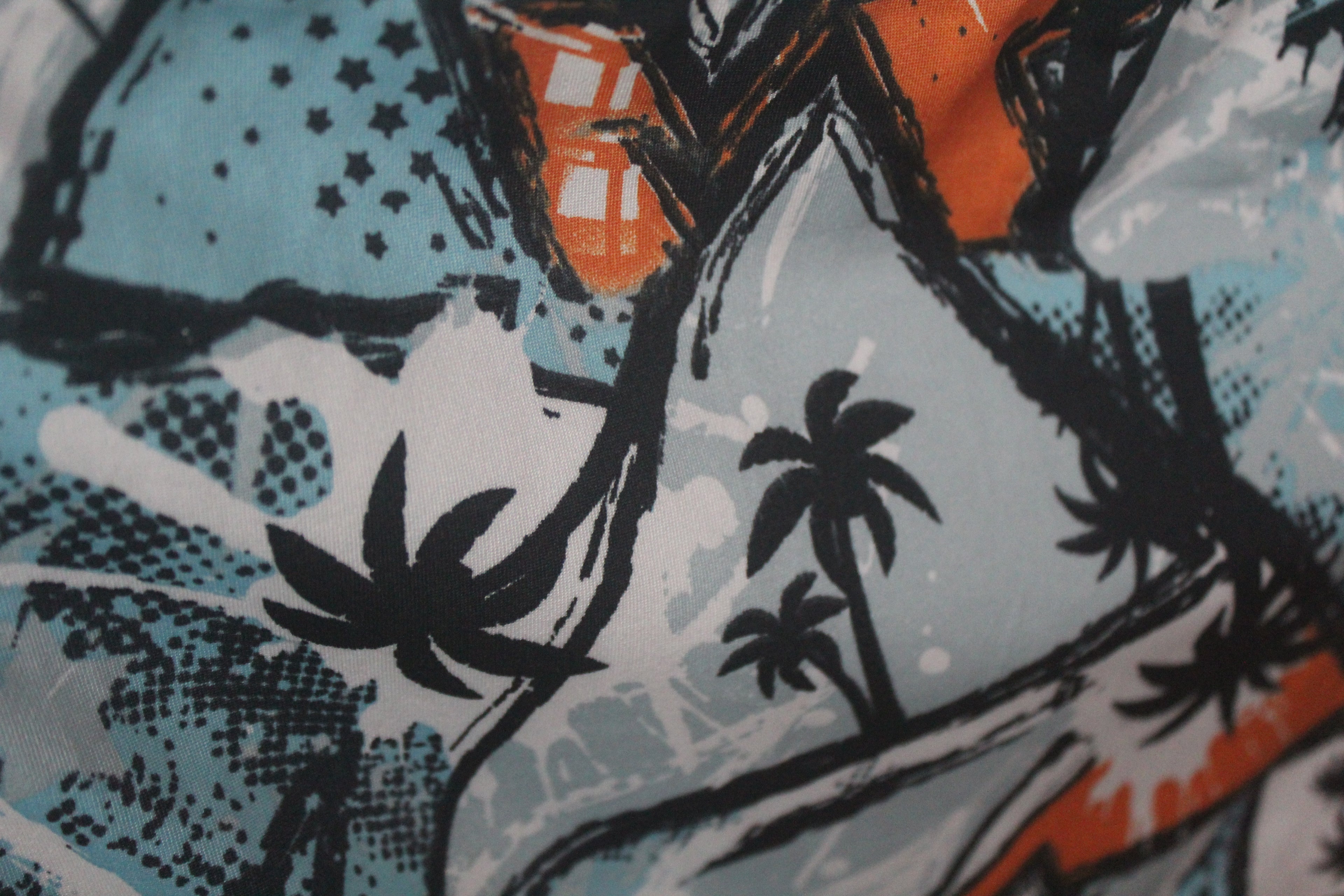 Cueca Boxer de Microfibra Estampada Tropical