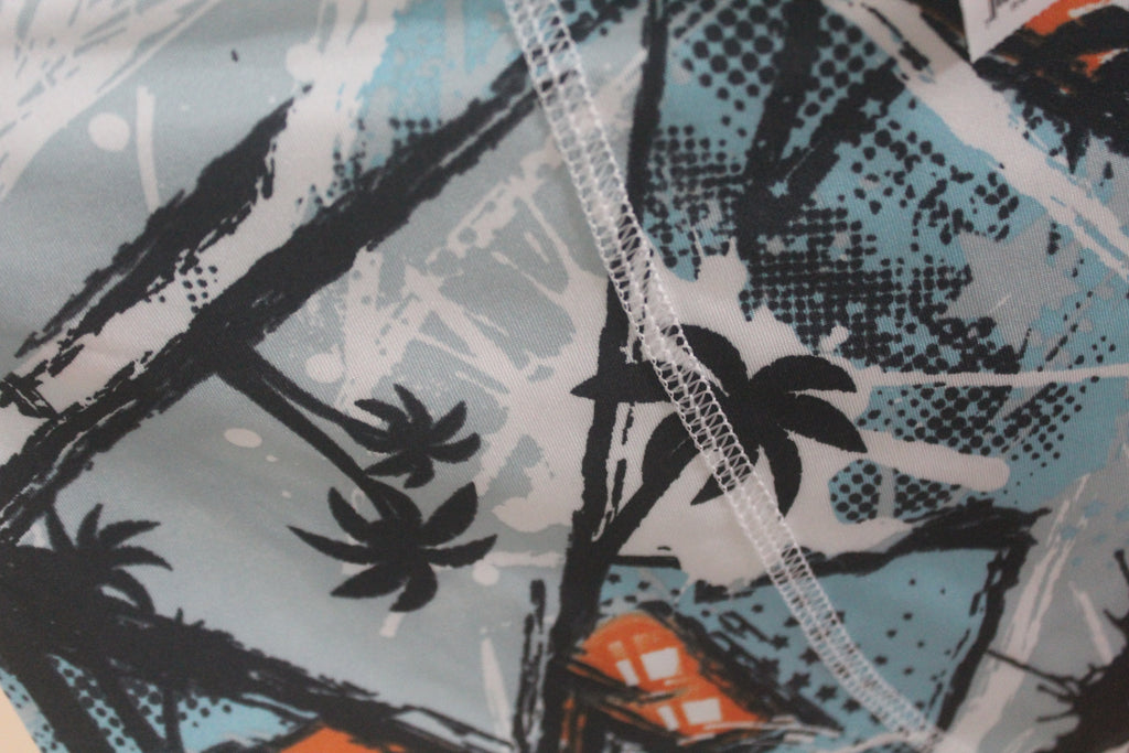 Cueca Boxer de Microfibra Estampada Tropical