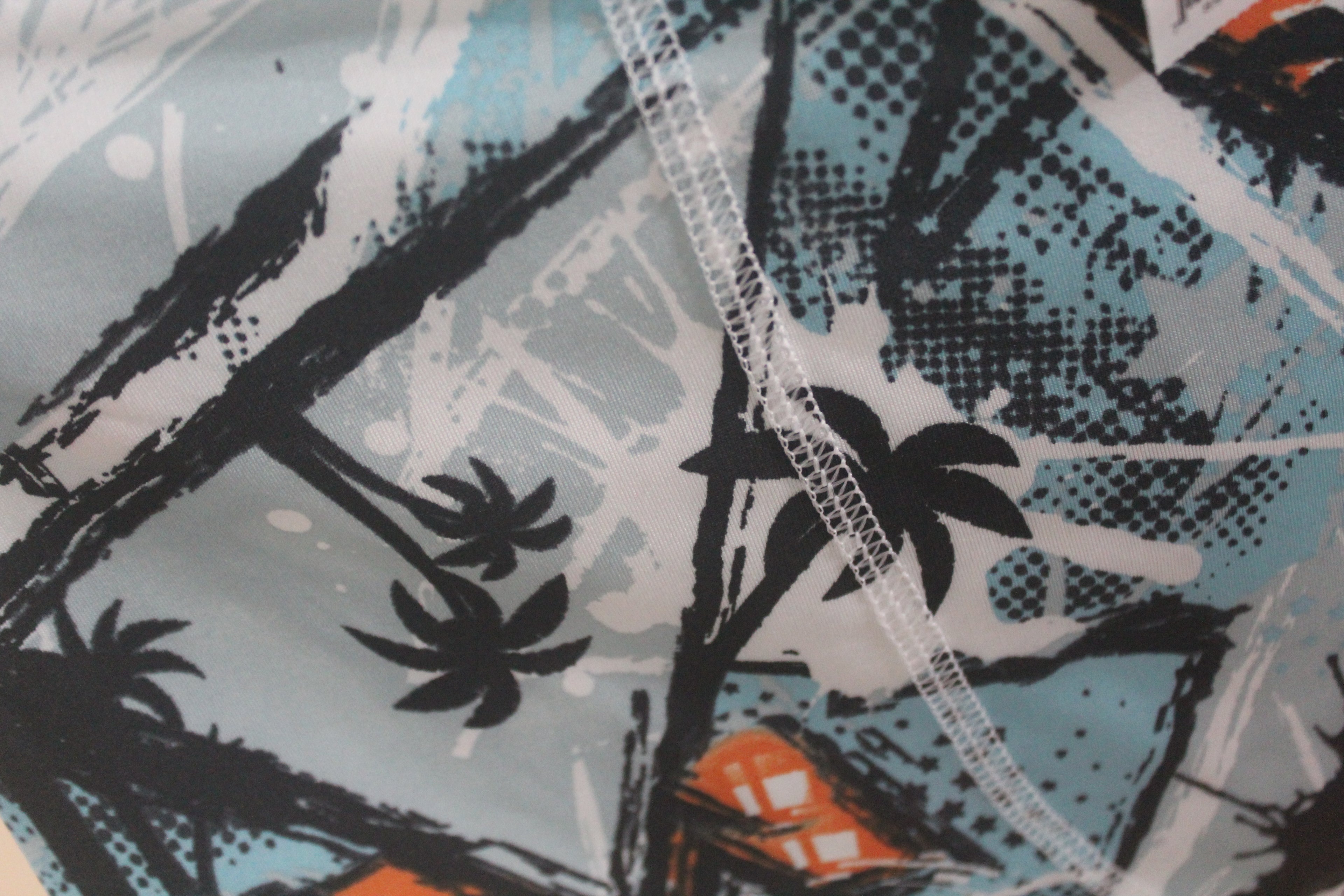 Cueca Boxer de Microfibra Estampada Tropical